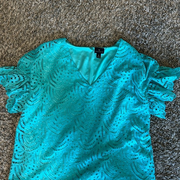 Lovely Lace Turquoise Dress - gives that western vibe! Add your favorite boots! - Picture 3 of 4